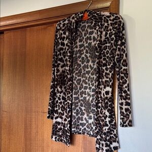 Chic Leopard Print Cardigan